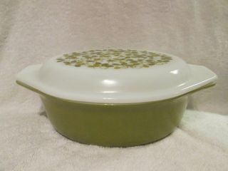 Pyrex Olive Green Casserole With Lid 1.  5 Quart