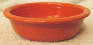 Vintage Glassware - - Fiestaware 5 " Wide - - Orange Fiesta Ware Bowl - - Great Patina