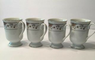 Claremont Fine Porcelain China Japan Pedestal Coffee Cups