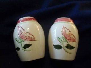 Stangl - Wild Rose - Salt & Pepper Shakers With Stoppers