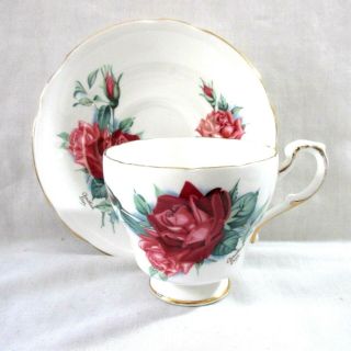 Vintage Royal Standard Christian Dior Rose Fine Bone China Footed Cup & Saucer