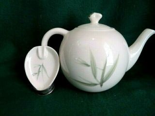 Winfield Green Bamboo Teapot W Ashtray 1940 