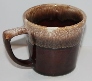 Mccoy Usa Coffee Cup Drip Glaze Brown