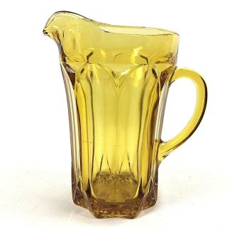 Vintage Anchor Hocking Amber Gold Glass Fairfield Water Juice Beer Tea Pitcher