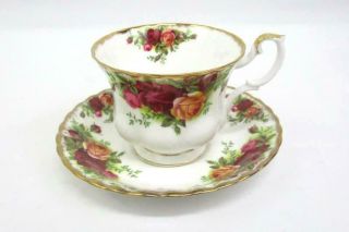 Vintage Royal Albert Bone China Tea Cup & Saucer Old Country Roses
