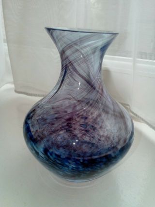 Caithness Posy Vase Purple / Lilac / White