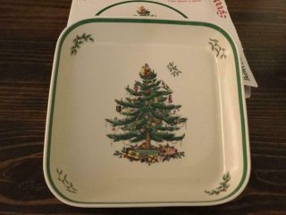 Spode Christmas Tree - Square Buffet Dish 10.  5 " Euc