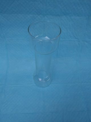 Vintage Corning Pyrex Clear Glass Dumbbell Barbell Vase Candleholder Drink