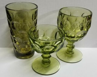 Vintage Verde Green Imperial Glass Co Provincial Tumbler Sherbet Goblet Choice