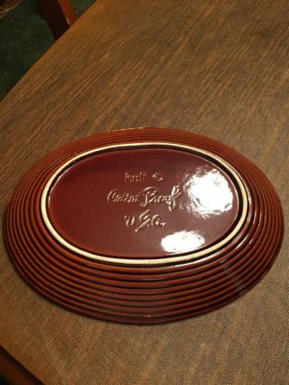 Vintage Hull Pottery Brown Drip Glaze 12 X 9 1/4 " Serving Platter