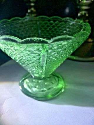 Sowerby Art Deco Green Glass Vase