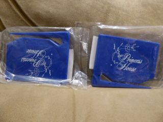 (2) Vintage Princess House Hostess Gift Blue Hard Plastic Handheld Letter Openers