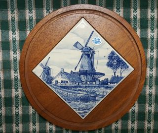 Large 10 " Dutch Windmill Hot Plate Boma Delft 