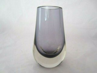 Whitefriars Geoffrey Baxter Flint Grey British Art Glass Bud Vase