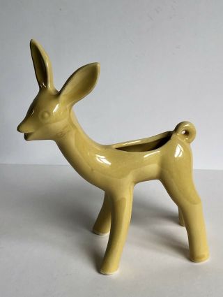 Vintage Shawnee Pottery Yellow Deer Planter Mid Century Art Pottery Vase