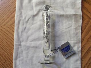 Vtg Silver City Co.  Sterling 6.  5 " Tall Floral Flowers Bud Vase Rhodium Treated