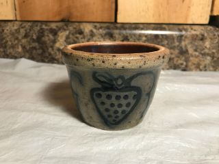 Vintage Beaumont Pottery York,  Maine Salt Glazed Small Crock Bowl