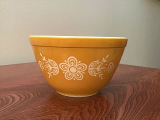 Vintage Pyrex Butterfly Gold Mixing Bowl 401 - 750 Ml / 1.  5 Pint