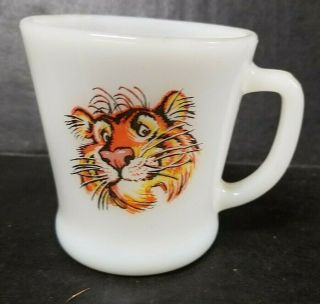 Vintage Fire King Promotional Esso Exxon Tony The Tiger Coffee Cup Mug 3 1/2 "