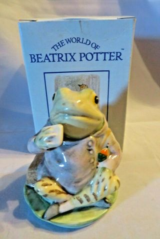 Vintage Beatrix Potter Royal Albert Porcelain Figurine Jeremy Fisher W Box 1989