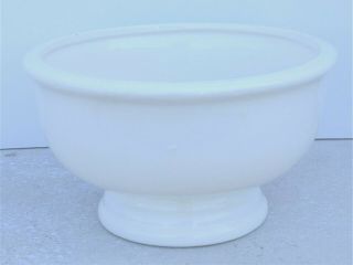Vintage Haeger Art Pottery Gloss White Footed Pedestal Vase Bowl Planter