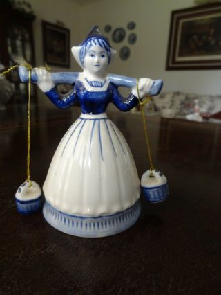 Delft Blue Dutch Girl Bell Ringer Made In Holland Only One On Ebay.