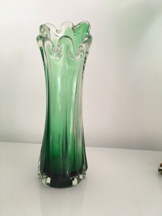 Murano Glass Vase Green