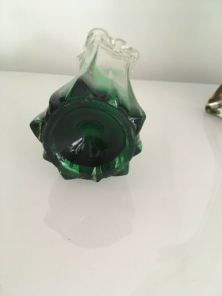 Murano glass vase green 5