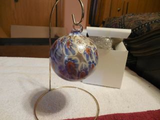 Hand Blown Glass Ball Ornament 3 " Dia