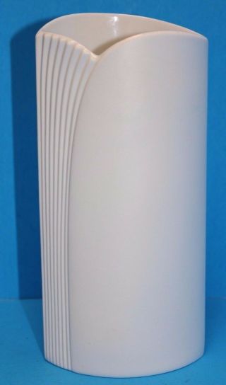 Vintage Mid - Century A K KAISER West Germany White Bisque 8” Vase Box 2