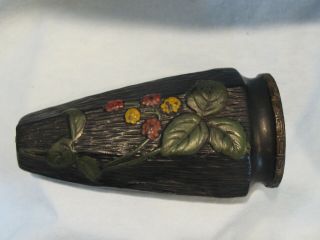 Vintage Antique Black Tokanabe Wall Pocket,  Vase,  Sconce - Make In Japan