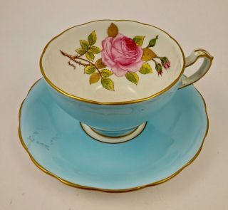 Vintage Crown Staffordshire Tea Cup & Saucer,  Bone China,  Roses