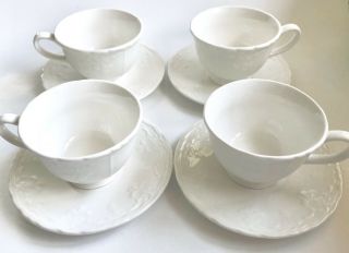 Tabletops Unlimited Lifestyles Versailles - Set Of 4 Coffee Cups & Saucers