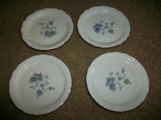 Johann Haviland Blue Garland Set Of 4 Butter Pat Plates 3 1/2 "