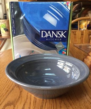 Dansk Nib Craft Colors 9.  5 " Stone / Gray Vegetable Serving Bowl