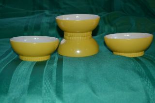 Fire King Dark Gold 4 Ice Cream Bowls Small Soup Late 50 