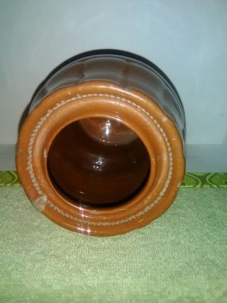 5 Cup Stoneware Wax Sealer Canning Jar by Peoria Pottery.  BTM MKD 0 & Side 5