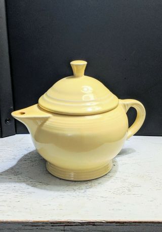 Fiesta Fiestaware Small Yellow 2 Cup Teapot Retired Pot & Color