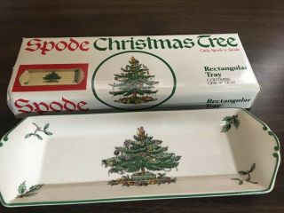 Spode Christmas Tree England Rectangular 9” Tray/dish