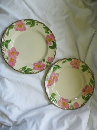 Vintage Franciscan,  Desert Rose Dinner Plates,  Set Of 2,  Made In England