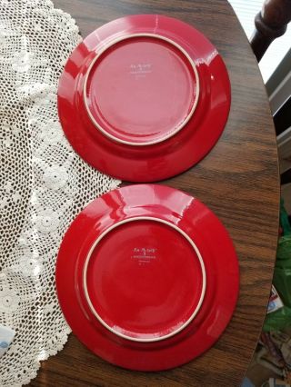 Set of 2 Waechtersbach Red Fun Factory 2002 Salad Plates Made in Germany 2