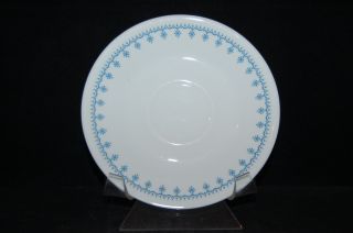 Set Of 2 - Corning Corelle Snowflake Blue Saucer