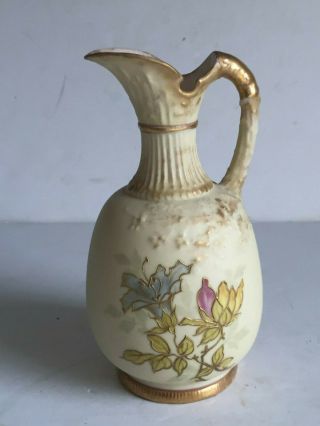 Antique Hand Painted Turn Teplitz Bohemia Rstk Porcelain Ewer Amphora
