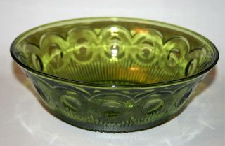 Vintage Us Glass Manhattan 8 3/8 " Green Serving Bowl Straight Rim 3 Available