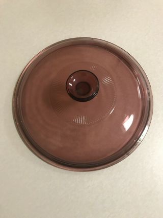 Pyrex Corning Ware Visions Cranberry Replacement Lid V 33 C Round Cover