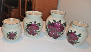 Apples Home And Garden Party 4 Piece Canister Set - Each Separately