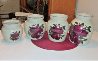 APPLES HOME AND GARDEN PARTY 4 Piece Canister Set - EACH SEPARATELY 3