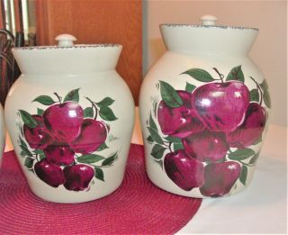 APPLES HOME AND GARDEN PARTY 4 Piece Canister Set - EACH SEPARATELY 5