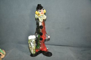 Murano Glass - Clown With Drum Figurine
