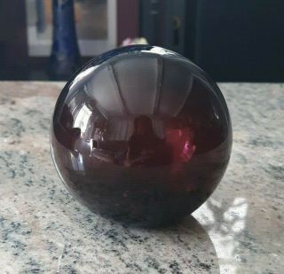 Vintage Amethyst Hand Blown Glass Ball